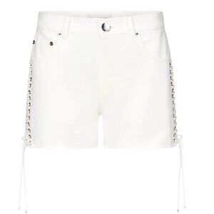 LUDOVIC DE SAINT SERNIN Double Lace-Up Shorts in Denim